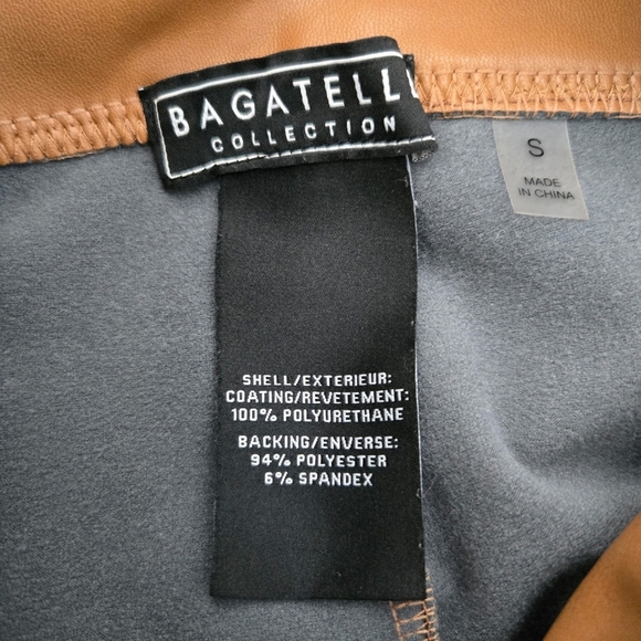 Bagatelle Collection Faux Leather Leggings. Size Small. New without tags. - Picture 9 of 10